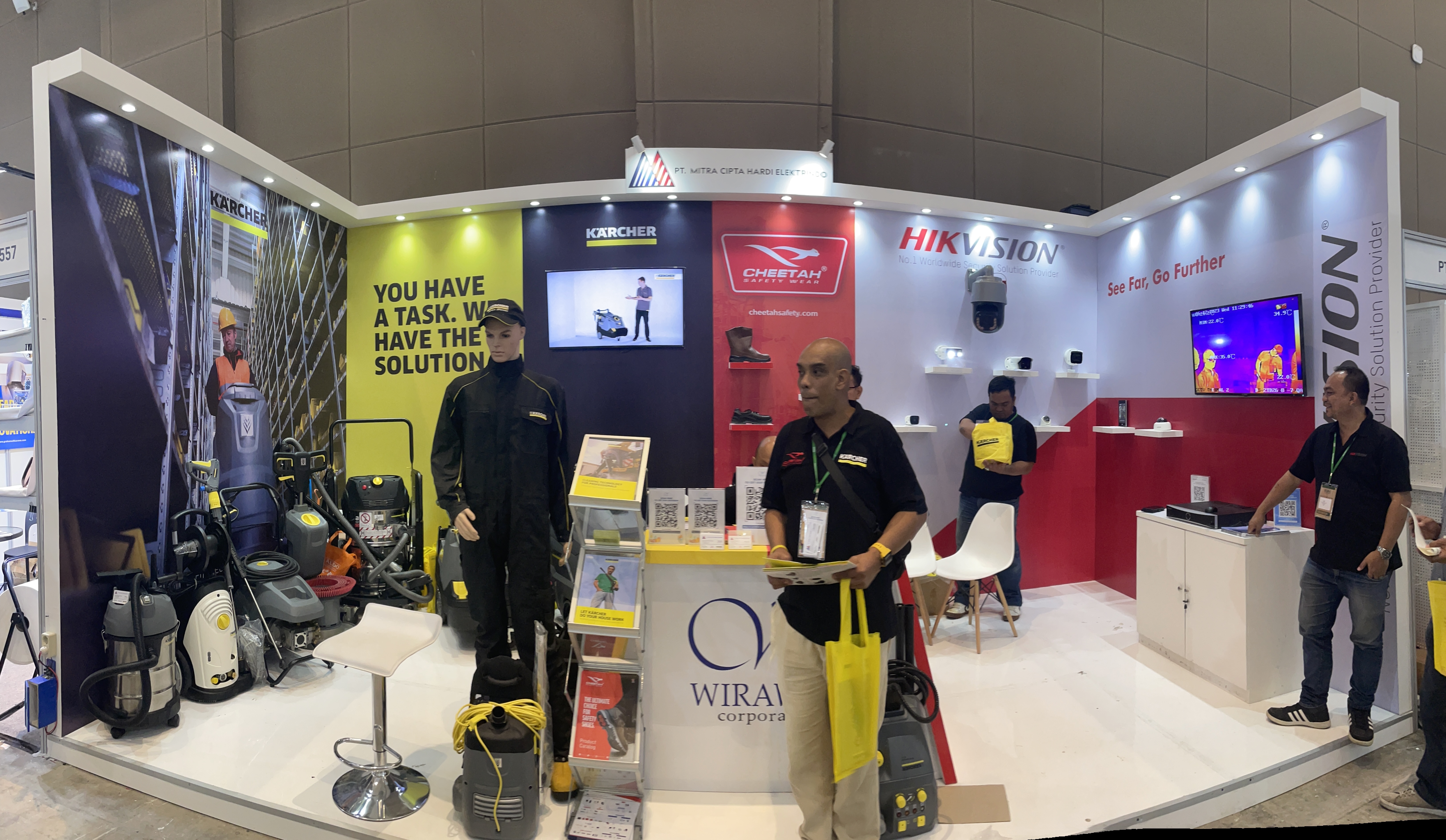 PT Mitra Cipta Hardi Elektrindo Boyong Produk Terbaik Karcher, Hikvision, dan Cheetah di “Manufacturing Indonesia 2023”